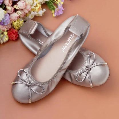 2024 Women Leather Breathable Ladies Comfortable Ballet Flats Driving Shoe Fashion Slip on Shallow Loafers Office Flat Boat Shoe