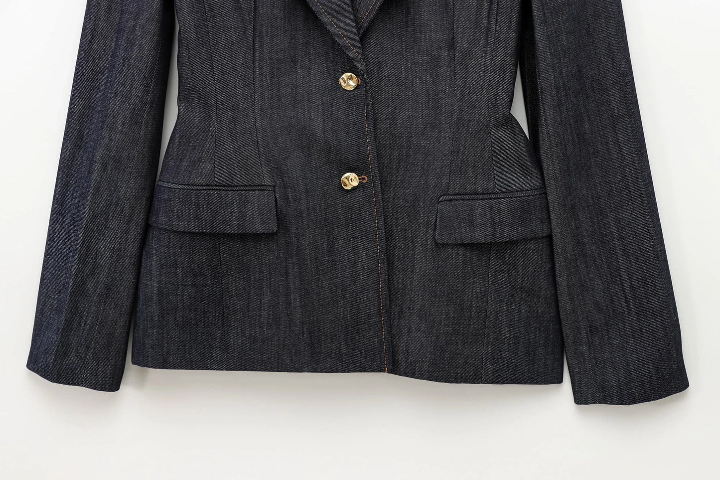 Women Casual Denim Blazer Coat Spring Autumn Female Single Breasted Long Sleeve Lapel Suit Jacket With Pockets New Fashion Outwe