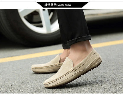 Suede Leather Man Loafers Luxury 2022 Casual Shoes For Men Boat Shoes Handmade Men Slipon Driving Shoes Male Moccasins Zapatos