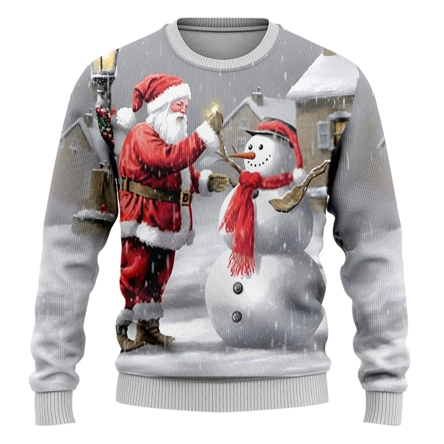 Santa Claus Ugly Christmas Sweater Merry Christmas Lovers Womens Sweaters Crewneck Sweatshirt Unisex Mens Sweater Funny Gifts