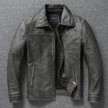 Genuine Leather Coats Autumn Mens Cloting Short Motorcycle Jackets Slim Fit Style Size S-7XL Chaquetas Para Hombre