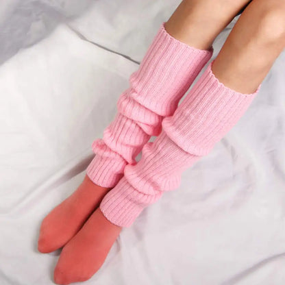 Winter Sweet Lolita Autumn Wool Ball Knitted Leg Warmers Leg Warm Socks Foot Cover Knee Cover