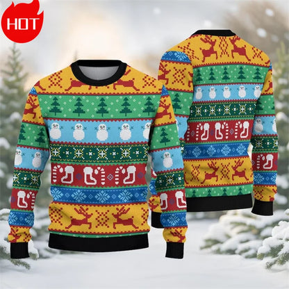 Merry Christmas 3D Printed Sweatshirts Santa Claus Graphic Christmas Sweater Men Fashion Ugly Christmas Sweater New In Sweaters