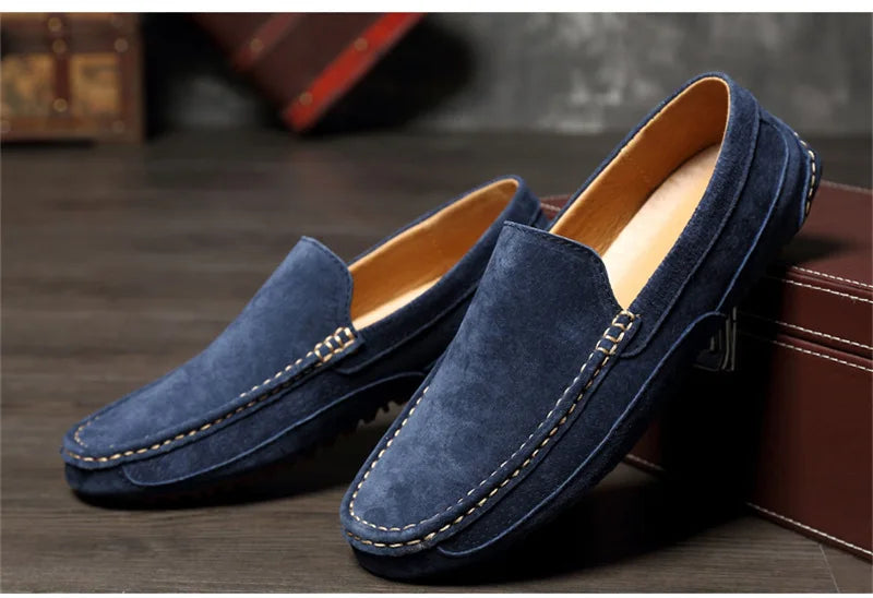 Suede Leather Man Loafers Luxury 2022 Casual Shoes For Men Boat Shoes Handmade Men Slipon Driving Shoes Male Moccasins Zapatos