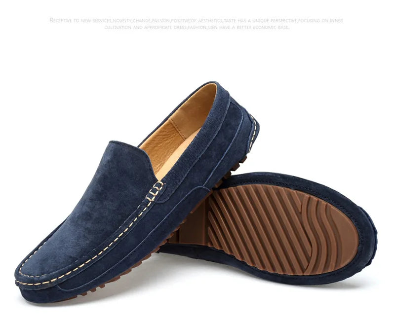 Suede Leather Man Loafers Luxury 2022 Casual Shoes For Men Boat Shoes Handmade Men Slipon Driving Shoes Male Moccasins Zapatos
