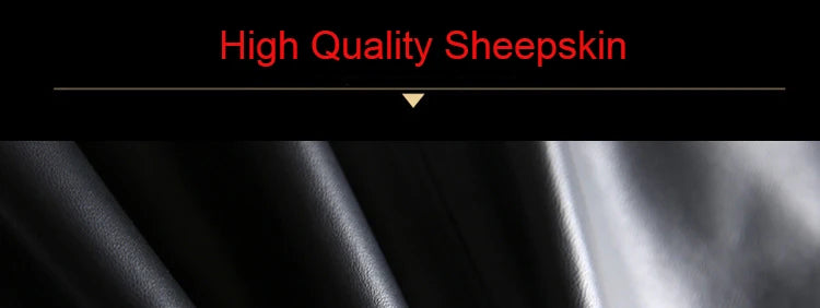 Leather Coat Women Short All-match European Fashion Biker Genuine Sheepskin Black Jackets Zipper Pocket Jaqueta Couro Feminina