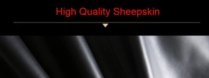 Leather Coat Women Short All-match European Fashion Biker Genuine Sheepskin Black Jackets Zipper Pocket Jaqueta Couro Feminina