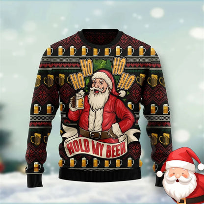 Christmas Family Party Ugly Beer Sweater For Men Funny Fashion O-neck Pullover Sweatshirt Merry Christmas Trend Design Sweaters