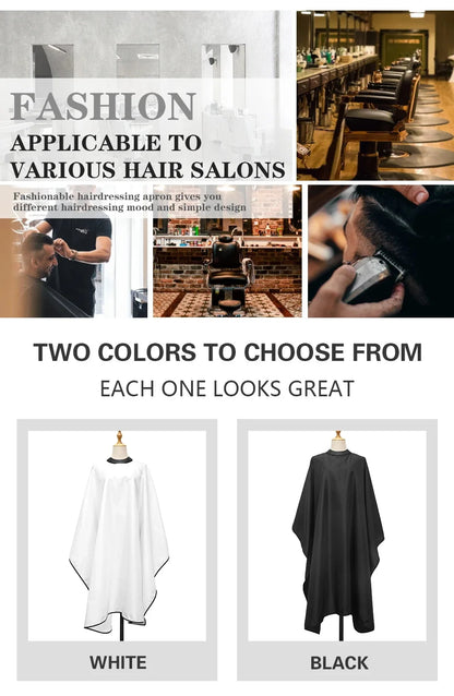 Professional Barber Cape Hair Cutting Cape Waterproof Silicone Collar Transparent Anti Static Salon Cape Eagle Shawl Style