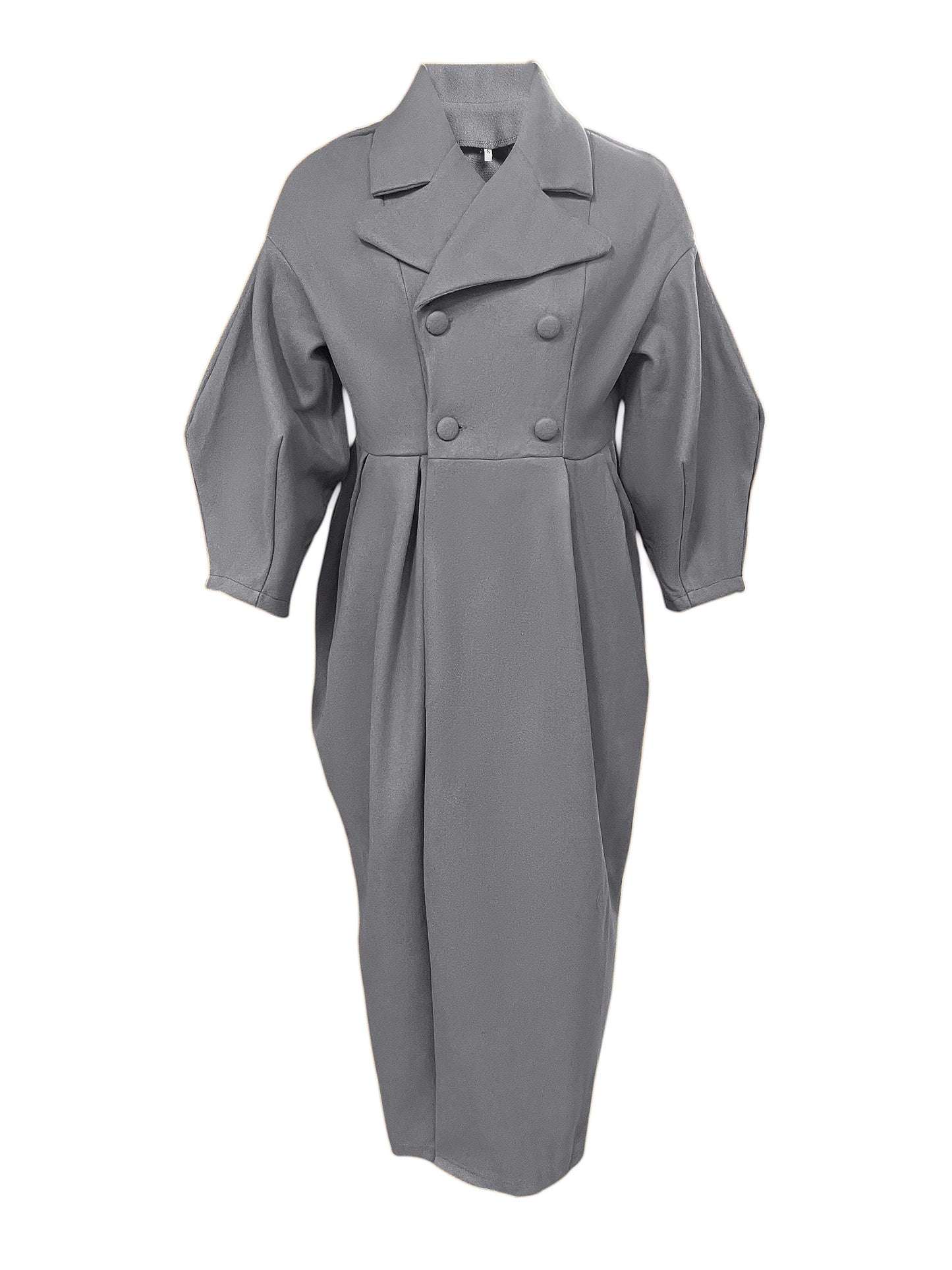 Winter Coat For Women Fashion Solid Loose Lapel Double Breasted Trench Vintage Long Sleeve Jackets Warm Thick Woman New In Coats