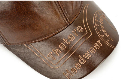 Tax excluded, add at checkout if applicable Fashion Men Genuine Cowhide Leather Baseball Cap Casual Real Leather Hat Autumn Wint