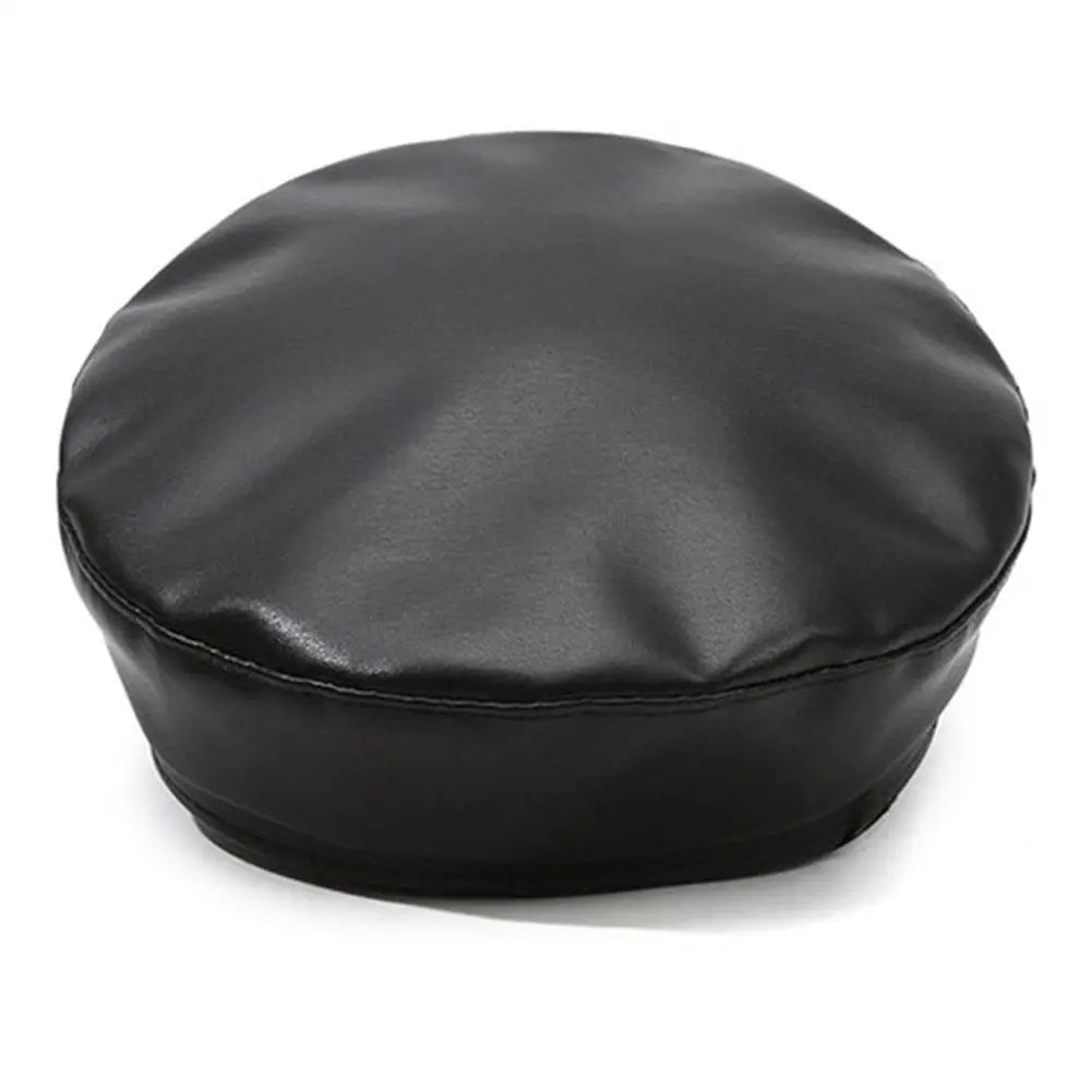 New Women's PU Leather Beret Hat Vintage England Flat Top Newsboy Caps Outdoor Casual Visor Black Artist Fashion Painter Hat