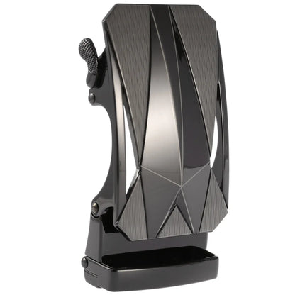 Men's Belt Buckle Accessories Business Ratchet Automatic Alloy Metal Buckle For 3.5cm Width Leather Belt Strap No Holes