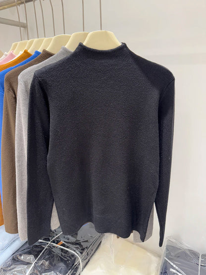 Sweater Women Autumn Winter Fashion Turtleneck Jumpers 2025 Female Long Sleeve Sweater Ladies Solid Knitted Soft Pullovers