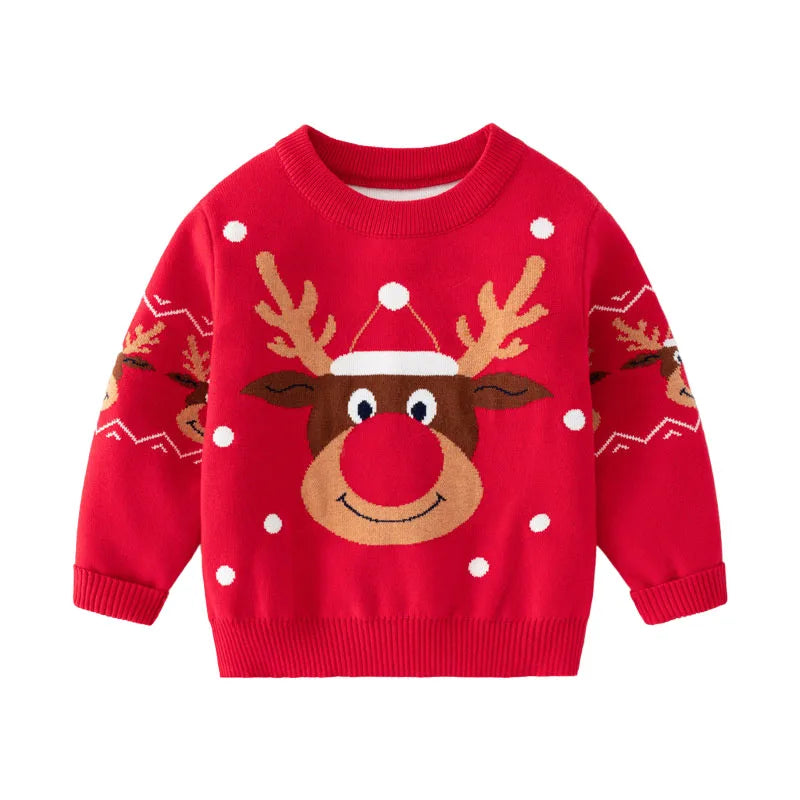 Christmas Sweaters 3-7T New Arrival Christmas Boys Girls Sweaters For Autumn Winter Snowman Children's Sweatshirts Baby Clothes