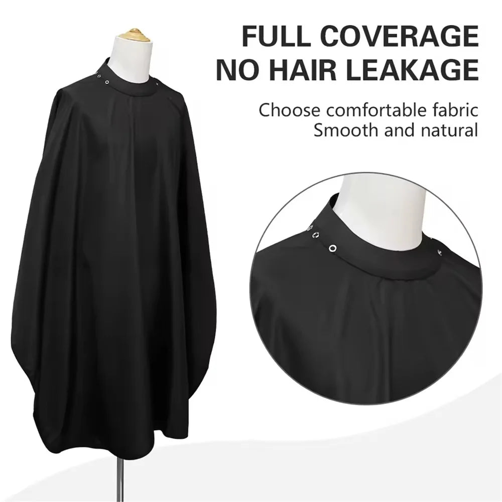 Professional Barber Cape Hair Cutting Cape Waterproof Silicone Collar Transparent Anti Static Salon Cape Eagle Shawl Style