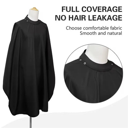 Professional Barber Cape Hair Cutting Cape Waterproof Silicone Collar Transparent Anti Static Salon Cape Eagle Shawl Style