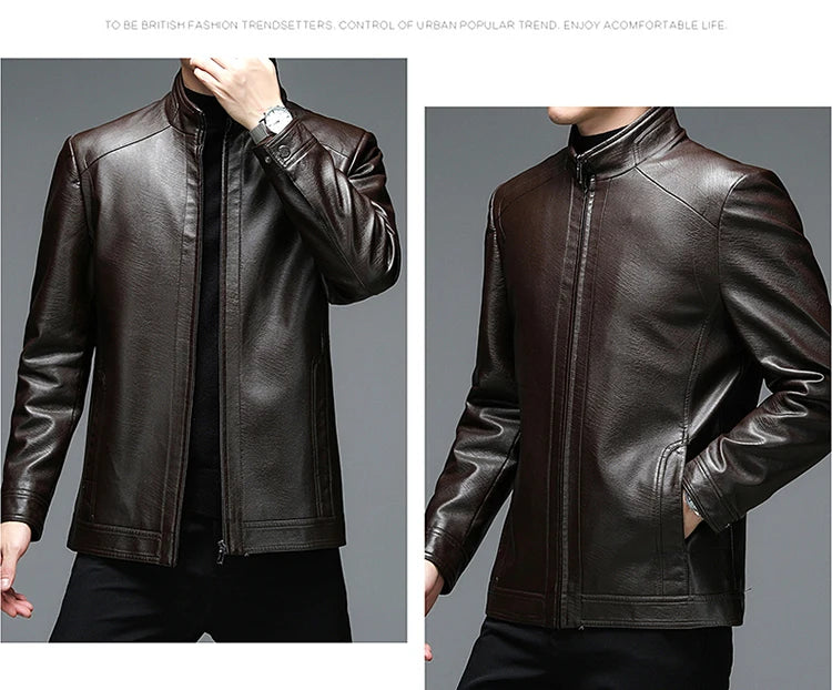 Genuine Leather Jacket Men Clothing Spring Goatskin Jackets for Man Business Casual Thin Coats Jaqueta Masculina Couro Legitimo