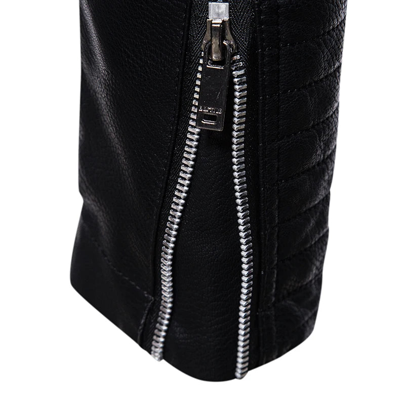 2023 New American Leather Coat Men's, Leather Jacket Men's Motorcycle Retro Tactical Top, Waterproof Coat