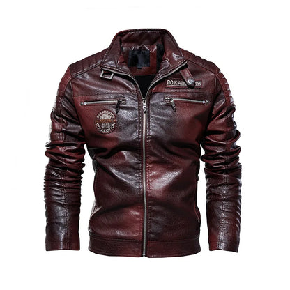 Men's Leather Jacket 2024 Autumn Winter New Plush Loose Outdoor Travel Motorcycle Coat Men Fashionable Trendy Leather Clothing