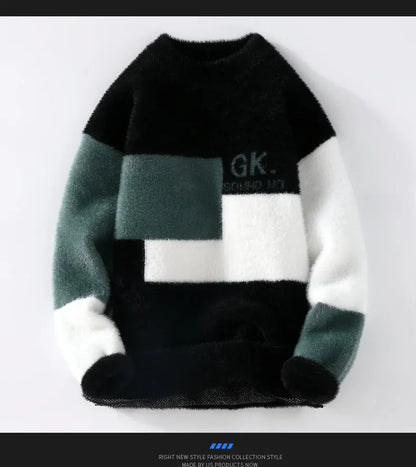 Sweaters men 2025 Winter Letter pattern thick sweater men Student youth sweaters autumn Men's wool pullovers full size S-3XL