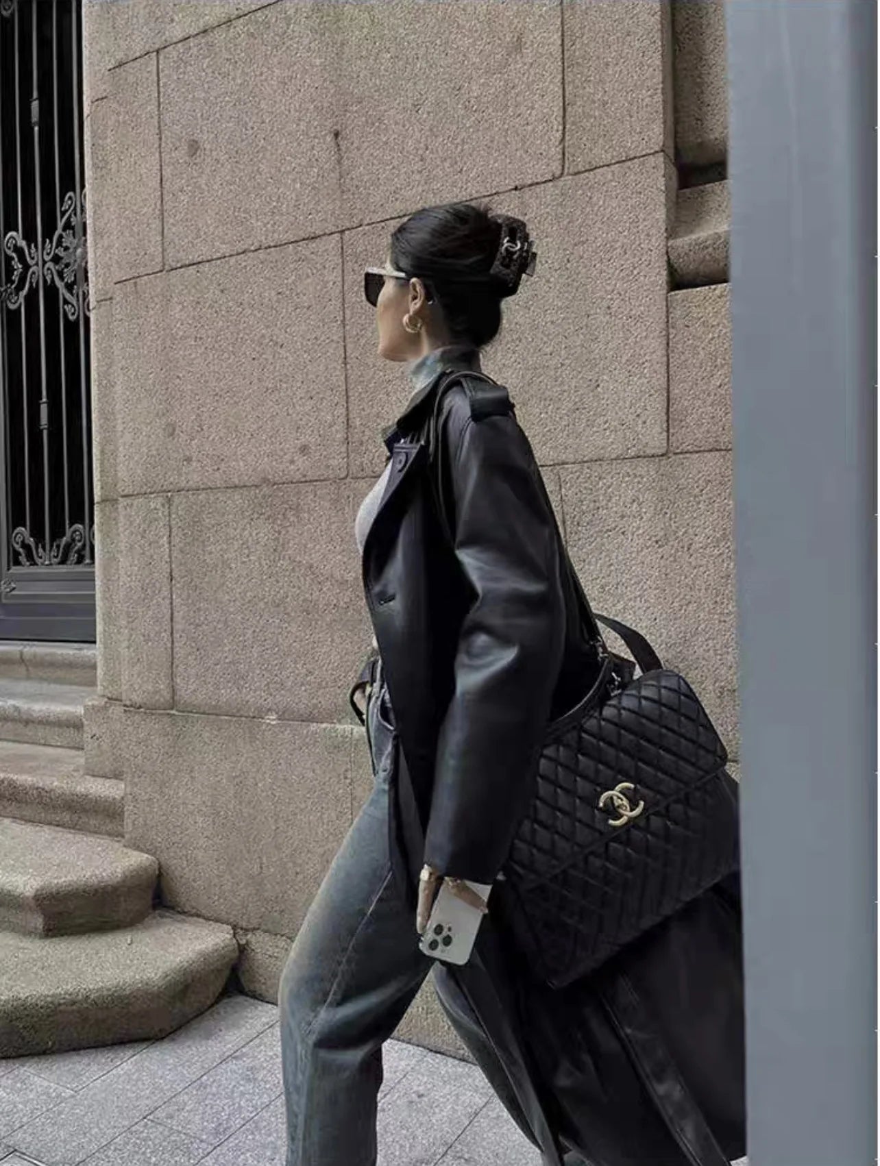 Women Faux PU Leather Coats Turn Down Collar Black High Waist Lace Up Long Jackets Casual Elegant Y2k Maxi Loose Windbreak