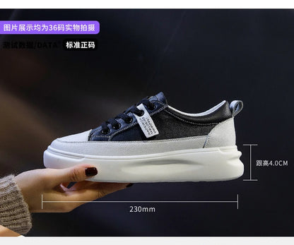 Leather sneakers 2025 Autumn/winter New Single Shoe Thick Soled Women's Shoes Flat Soled Shoes Casual Shoe Women's Board Shoes