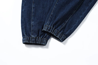 Jeans For Men Loose Fit Joggers Pants Oversize Baggy Pants Harem Wide Leg Elastic Waist Drawstring Male Denim Trousers Tapered