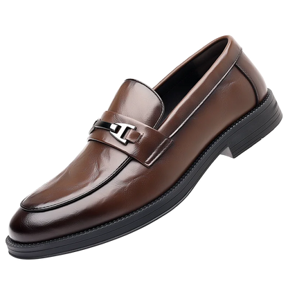 fashionMen's Slip-On Business Loafers High Quality Leather Shoes Gentleman Outdoor Shoes Office Shoes Leisure Ripe-Young