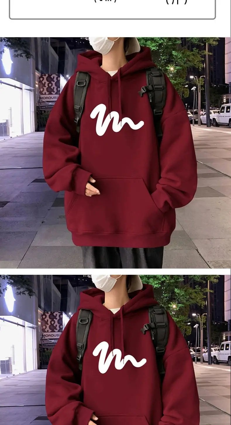 Sweater Men 2024 New Autumn and Winter Hooded American Couple Hoodies Fashion Casual Thickened Velvet Jacket Versatile Trend