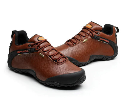 Genuine Leather Autumn Winter Men Outdoor Sneakers Casual Shoes Men's Walking Boots Climbing Shoes Flats Safety Work Shoes