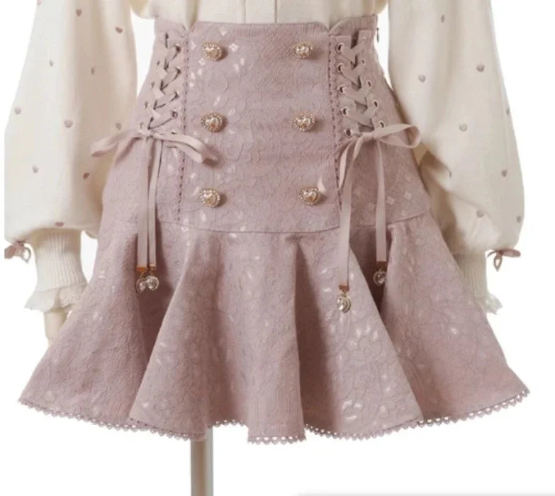 Japanese Sweet Bow Long-sleeve Knitted Pullover Sweater Autumn Winter New Off-shoulder Sexy Lolita Girls Liz Sweater Jumper Top