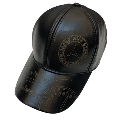 Tax excluded, add at checkout if applicable Fashion Men Genuine Cowhide Leather Baseball Cap Casual Real Leather Hat Autumn Wint