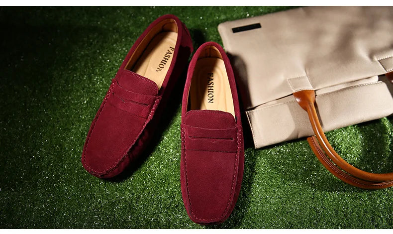 Men High Quality Leather Loafers Men Casual Shoes Moccasins Slip On Men's Flats Fashion Men Shoes Male Driving Shoes 2023