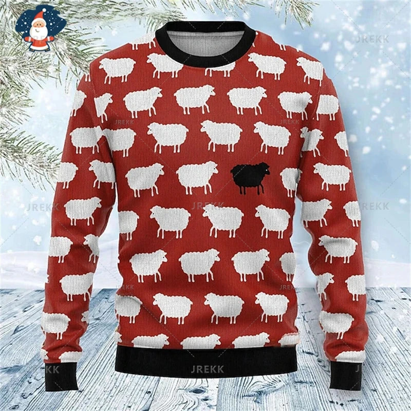 Merry Christmas Sweatshirts Mens Ugly Christmas Sweater Funny Fashion New In Sweaters Women Ugly Sweaters Christmas Jumpers Men