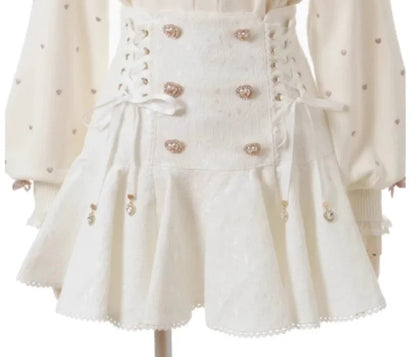 Japanese Sweet Bow Long-sleeve Knitted Pullover Sweater Autumn Winter New Off-shoulder Sexy Lolita Girls Liz Sweater Jumper Top