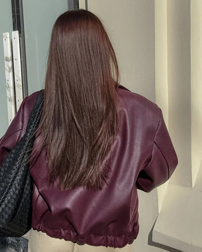 Locomotive Leather Jacket 2025 Europe America Autumn Winter New Loose Coat Fashion Cross-border Leather Jacket New Women's Coat