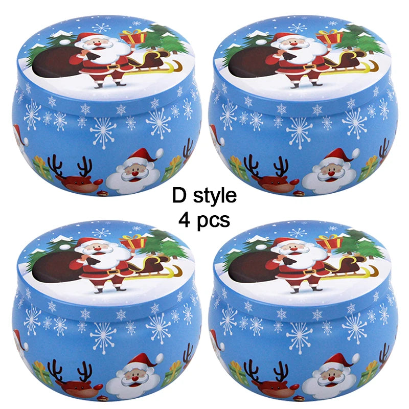 Christmas Candy Box Chocolate Sweets Aromatherapy Candle Jars DIY Ornaments Childrens Christmas Gifts 2023 New Year Decoration