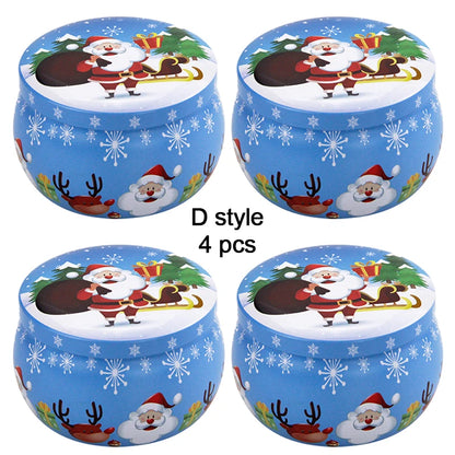 Christmas Candy Box Chocolate Sweets Aromatherapy Candle Jars DIY Ornaments Childrens Christmas Gifts 2023 New Year Decoration