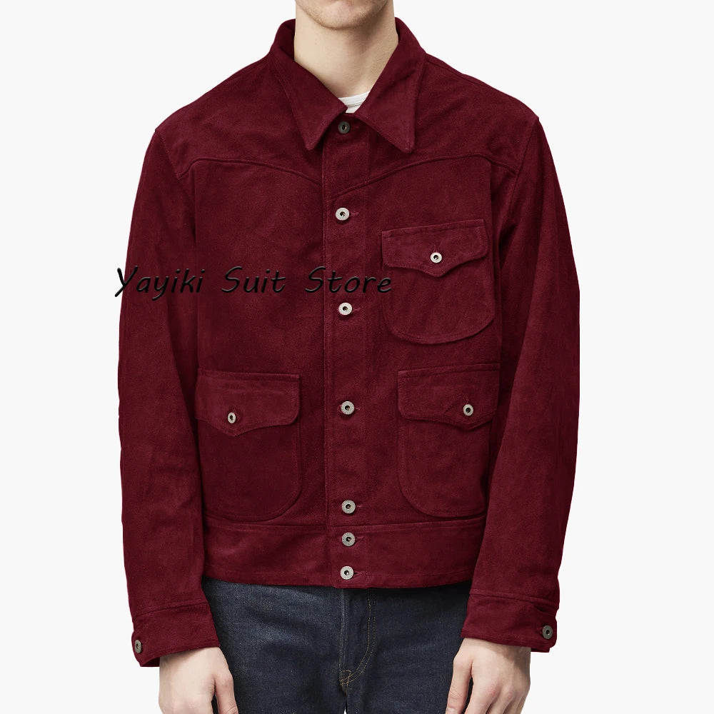 Elegant Man Coats for Men Men's Suede Jacket New in Coats and Jackets for Suit Mens Suits Luxury Man Coat Blazers Male & ، Full