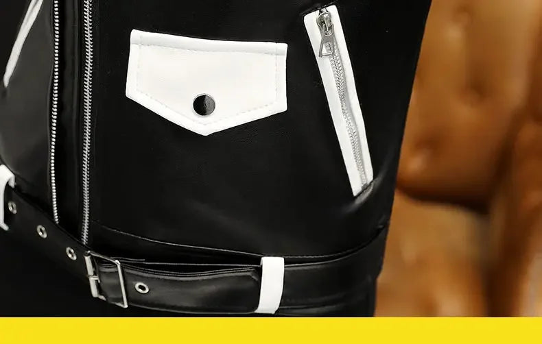 Coats Black Leather Jacket for Men Trendy 2025 Fashion Fashionable Spring Clothes Man Suits and Blazers Menswear Vintage Classic