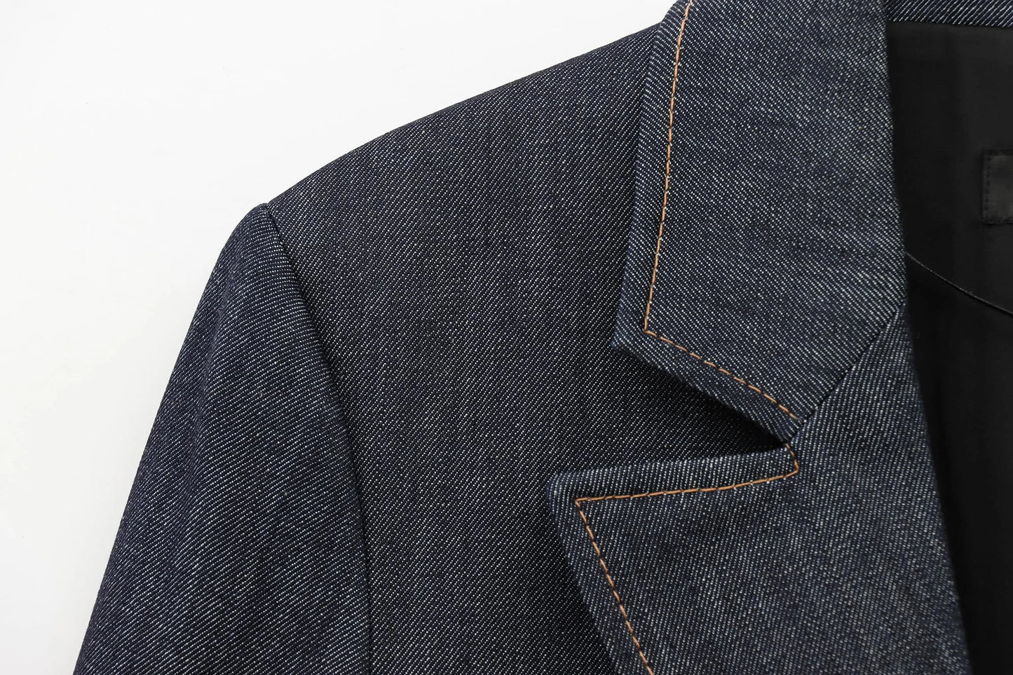 Women Casual Denim Blazer Coat Spring Autumn Female Single Breasted Long Sleeve Lapel Suit Jacket With Pockets New Fashion Outwe