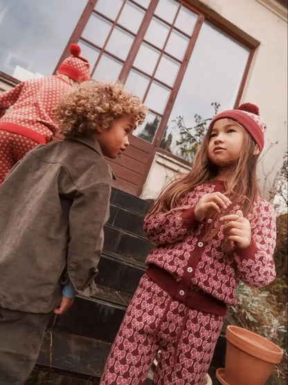 2025 New Winter Strawberry Sweater Boys Girl New Cardigan Jacket Children Clothes Baby Knitwear Cotton Kid Boys Sweaters