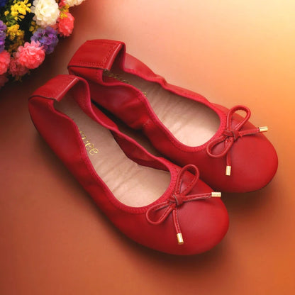 2024 Women Leather Breathable Ladies Comfortable Ballet Flats Driving Shoe Fashion Slip on Shallow Loafers Office Flat Boat Shoe