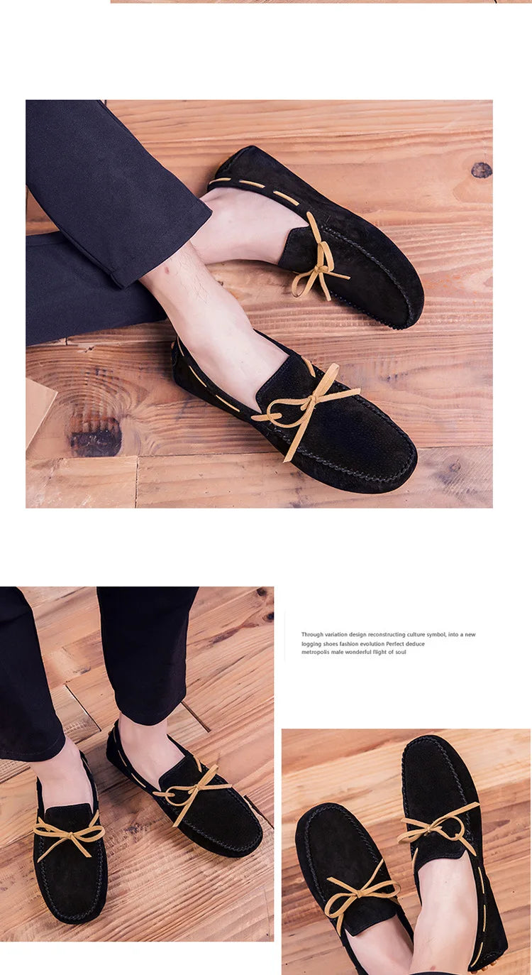 Leather Men Casual Shoes Luxury Brand comfortable Slip on Formal Loafers Men Moccasins Italian Soft Male Driving Shoes