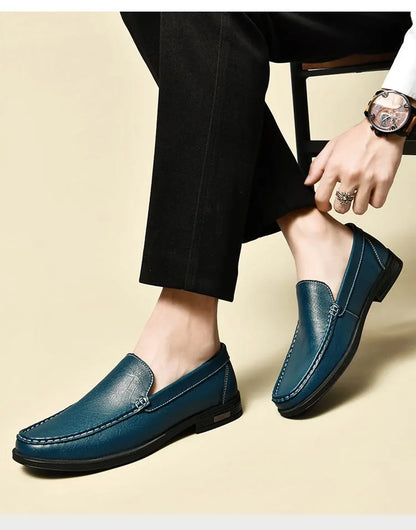 Genuine Leather Men's Shoes Classics Business Dress Shoes Moccasins Slip on Loafers Driving Shoes for Men Casual Shoe 2026 New