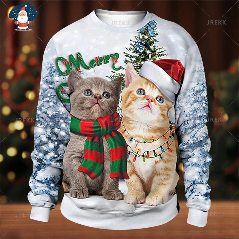 Merry Christmas Sweatshirts Mens Ugly Christmas Sweater Funny Fashion New In Sweaters Women Ugly Sweaters Christmas Jumpers Men