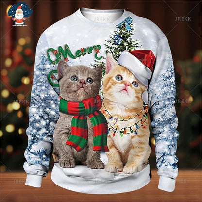 Merry Christmas Sweatshirts Mens Ugly Christmas Sweater Funny Fashion New In Sweaters Women Ugly Sweaters Christmas Jumpers Men