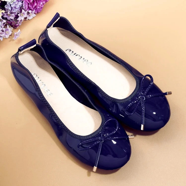2024 Women Leather Breathable Ladies Comfortable Ballet Flats Driving Shoe Fashion Slip on Shallow Loafers Office Flat Boat Shoe