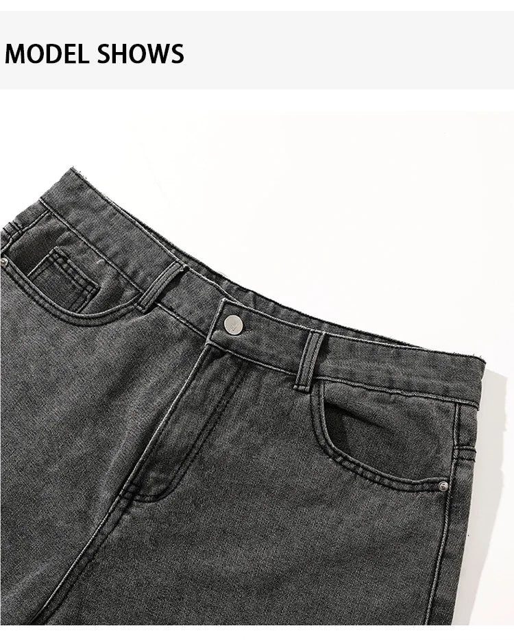 Jeans men's spring and summer 2025 new style trend straight versatile casual pants loose wide-leg mopping trousers